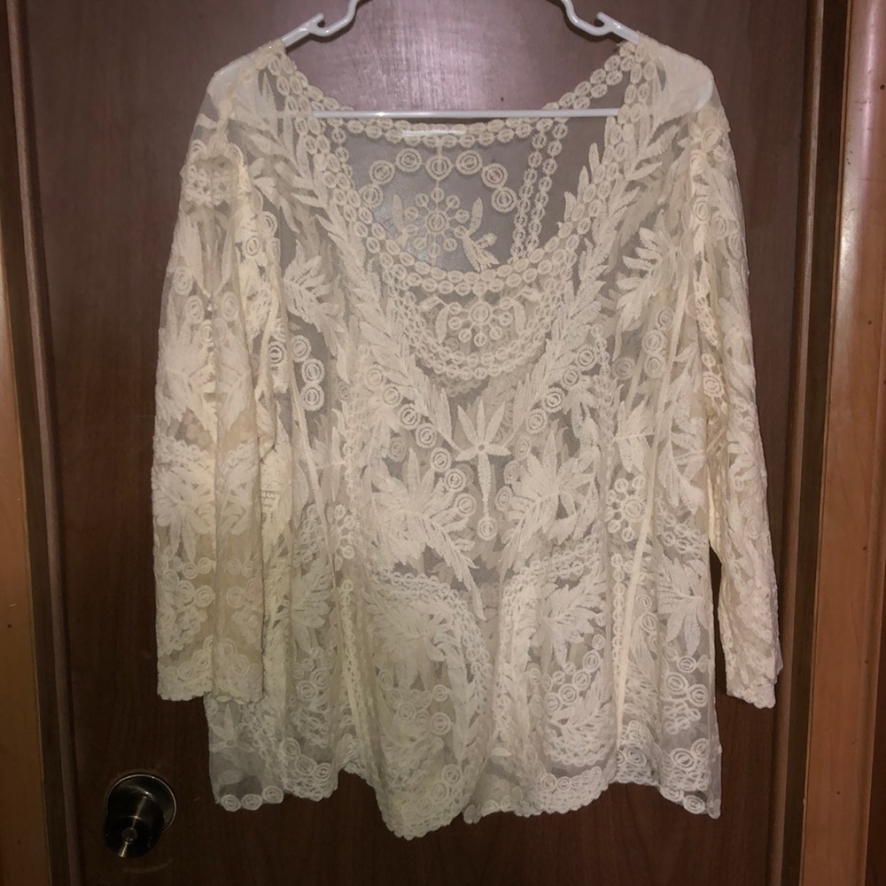 LACE 3/4 SLEEVE BLOUSE